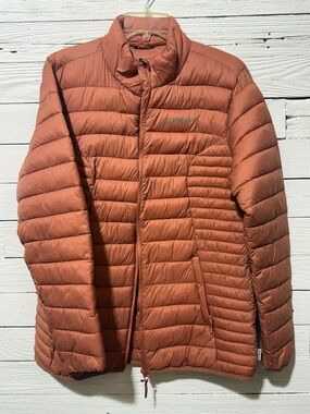 Magellan Outdoors Women's Rust Orange Quilted Puffer Jacket Never Worn Excellent